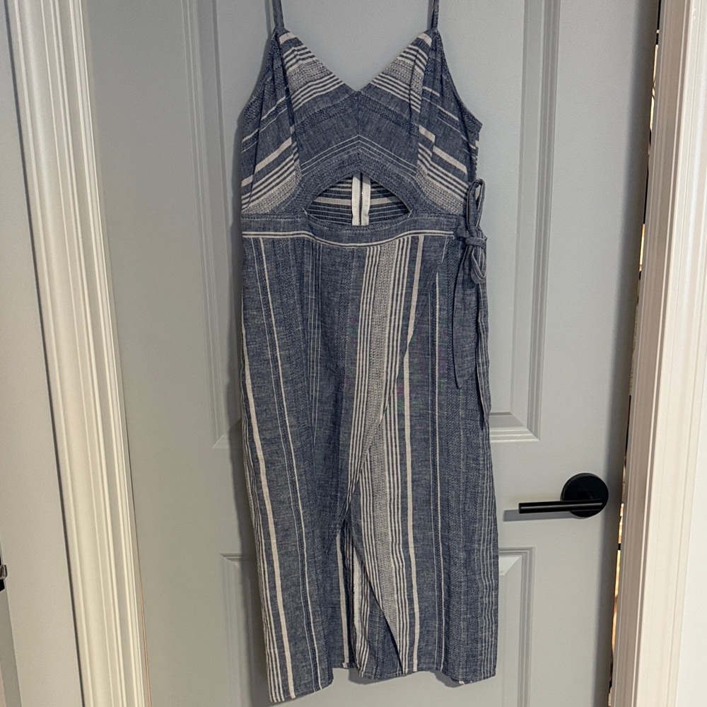 Express Striped Blue and White spaghetti strap Dress size 4